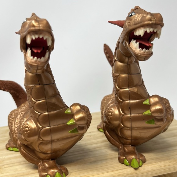 Advanced Dungeons & Dragons 1983 BRONZE DRAGON Flying Dragons Set Of 2 Naked - Picture 3 of 6